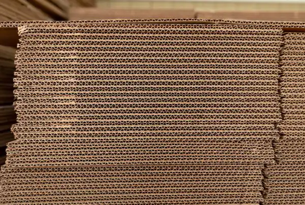 A stack of double walled corrugated boxes