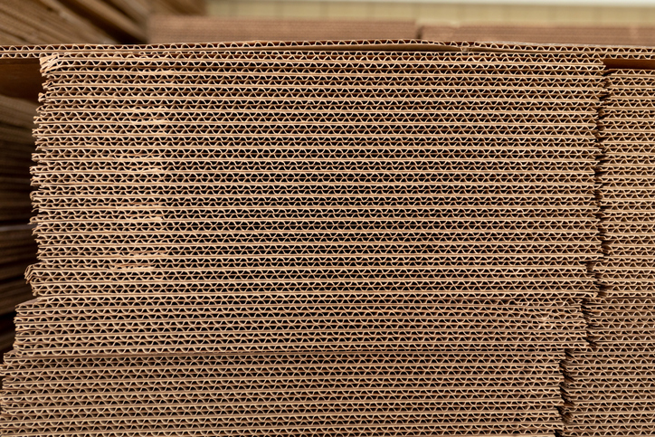 A stack of double walled corrugated boxes