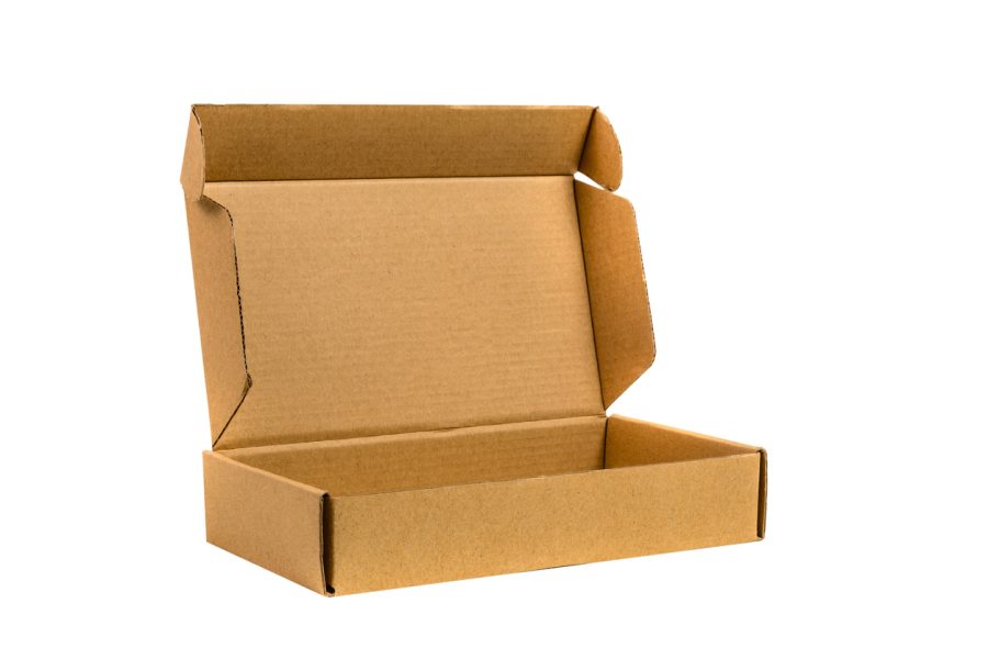 A closeup of corrugated trays