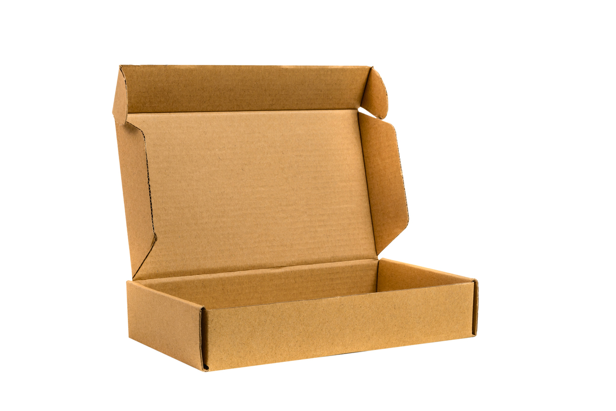 A closeup of corrugated trays