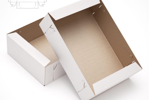 A closeup of die-cut trays, high volume packaging solutions