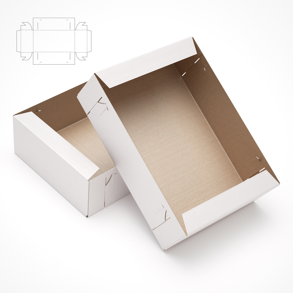 A closeup of die-cut trays, high volume packaging solutions